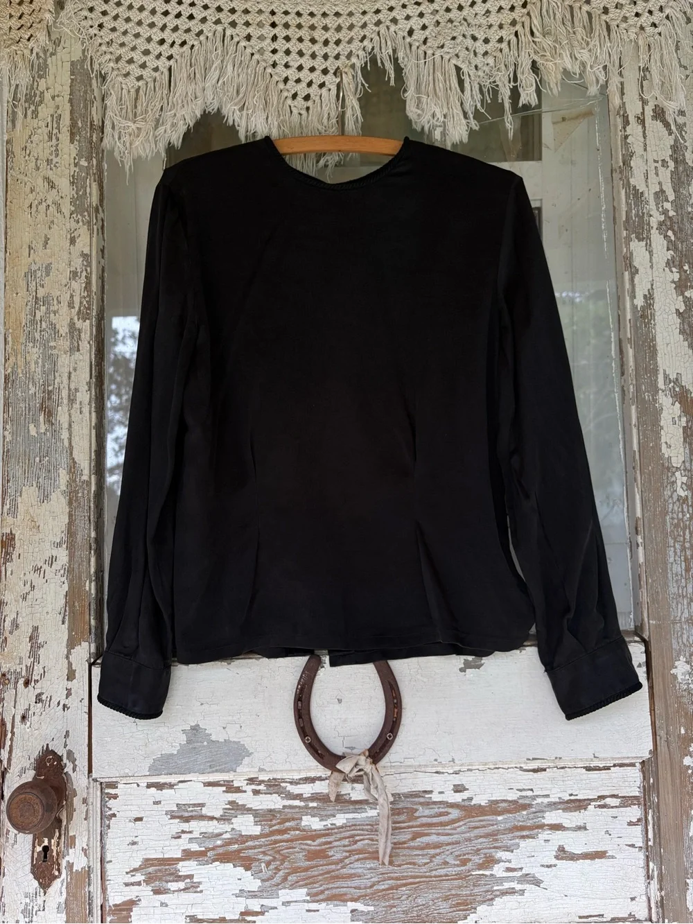 Black Silk Blouse 8 Petite Gorgeous